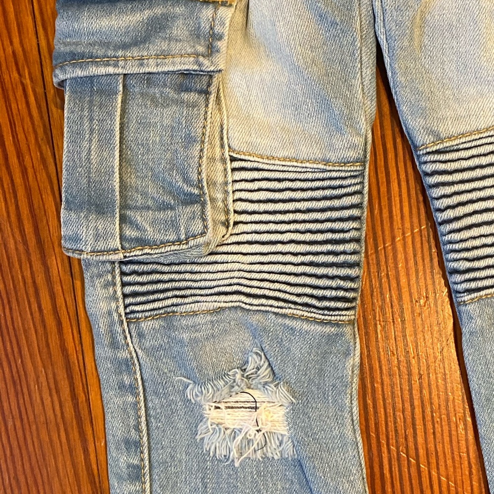 Haus of Junior Size 2 moto jean distressed NWT